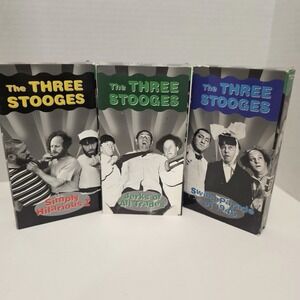 Three Stooges VHS Lot Simply Hilarious I Jerks of All‎ Trades Swing Parade 1946